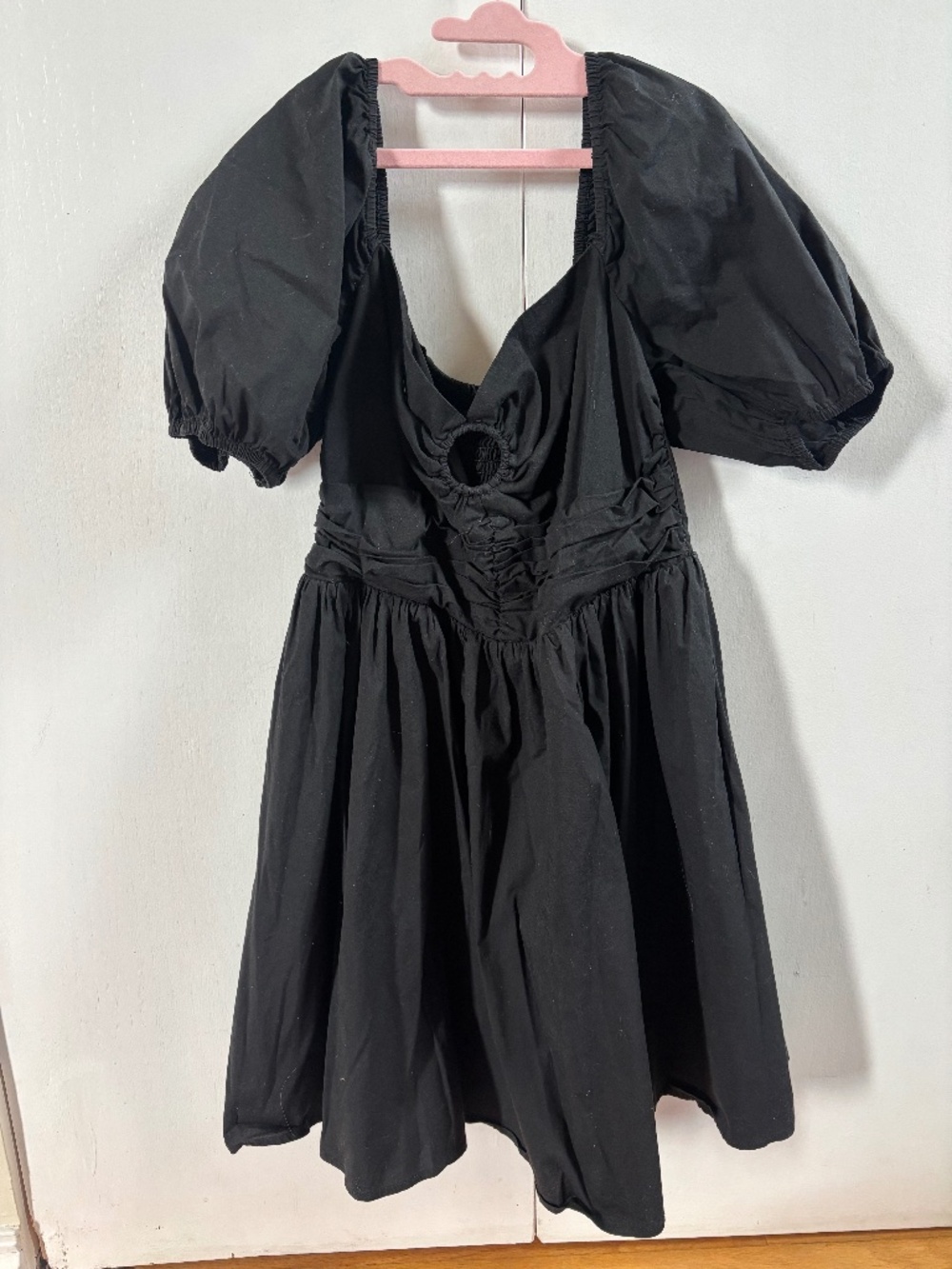 Forever 21 Puff Sleeve Black Mini Sundress